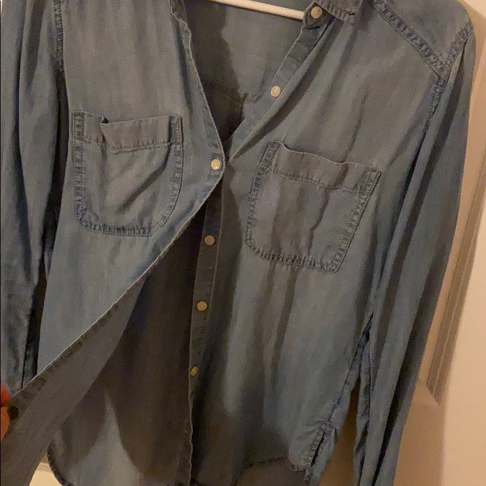 Blue Jean button down - Picture 3 of 5